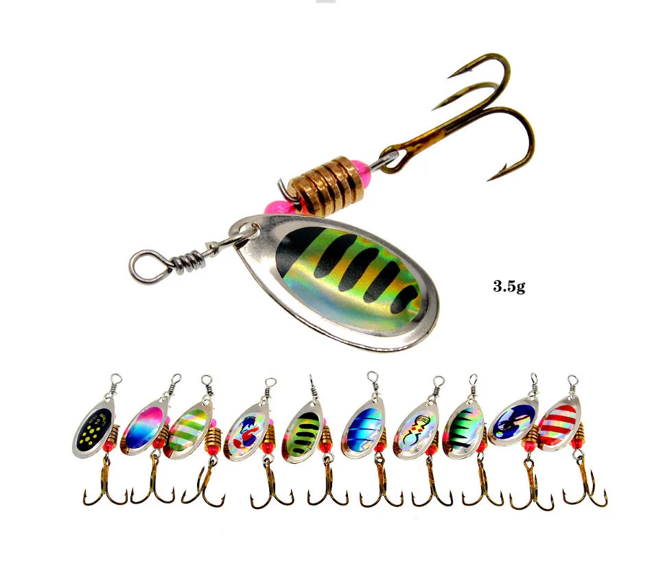 Metal Spoon Spinner Fishing Lure 16pcs Set Spoonbait