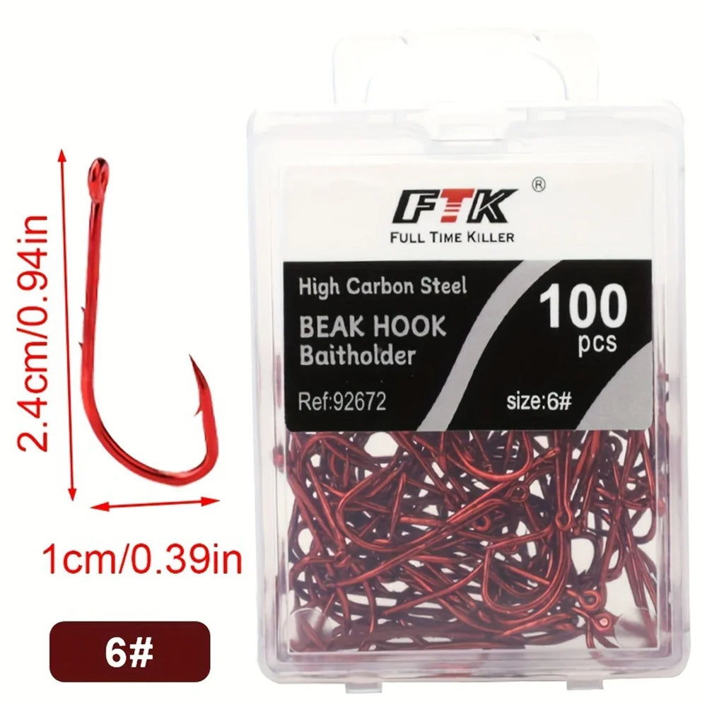 professional red fishing hook