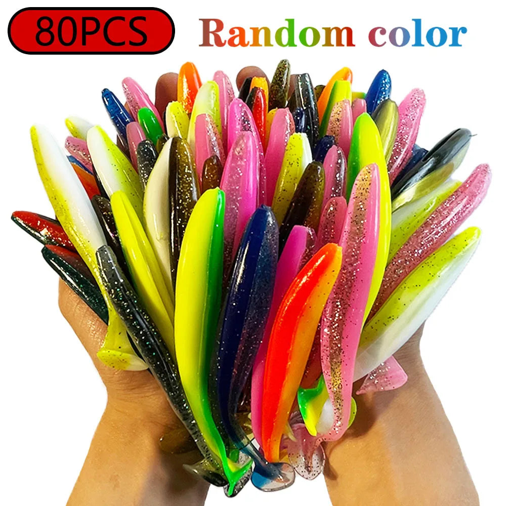 1-100pcs Bait Wobbler Soft Baits Silicone Fishing Sports