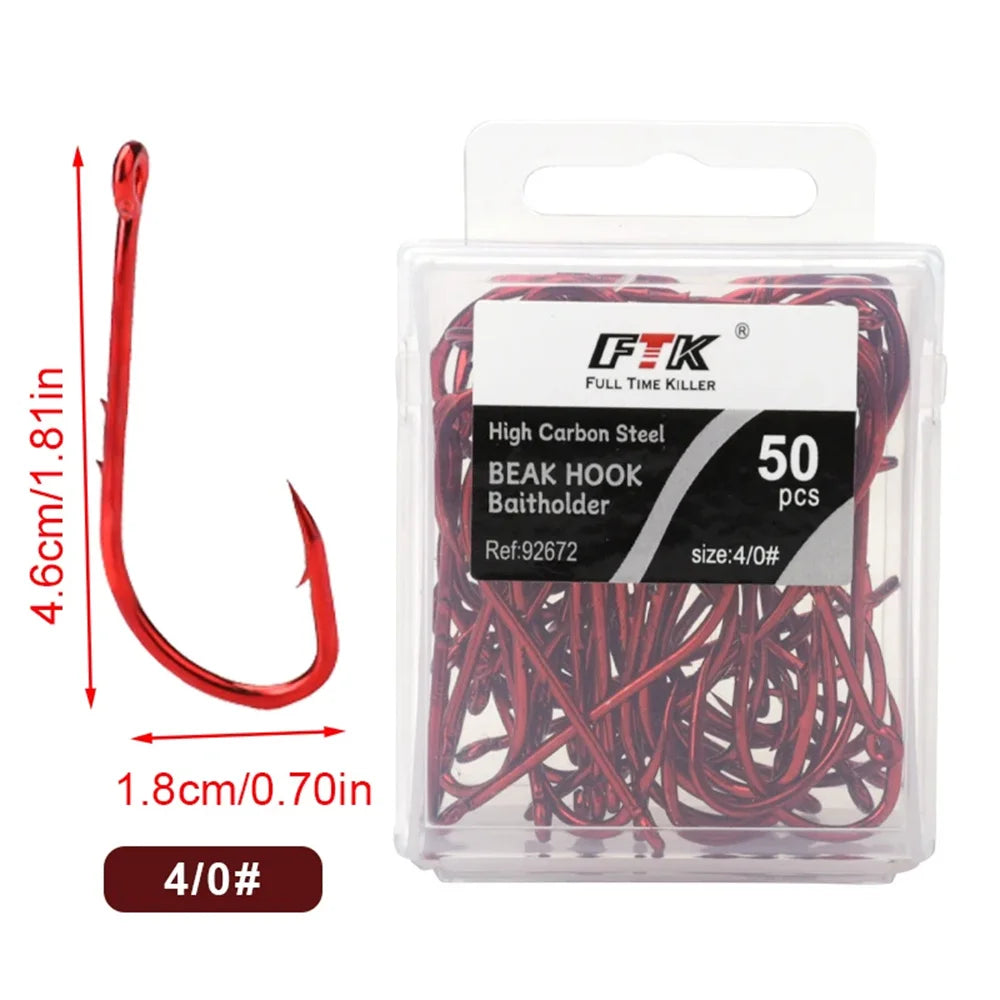 professional red fishing hook