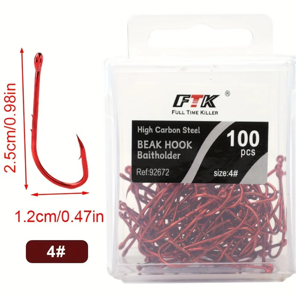professional red fishing hook