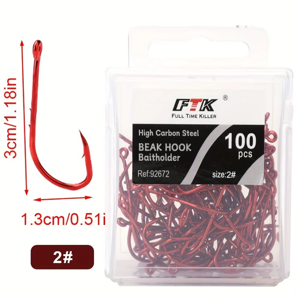 professional red fishing hook