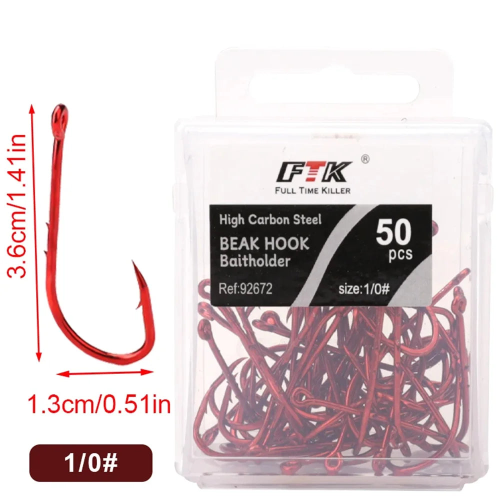 professional red fishing hook