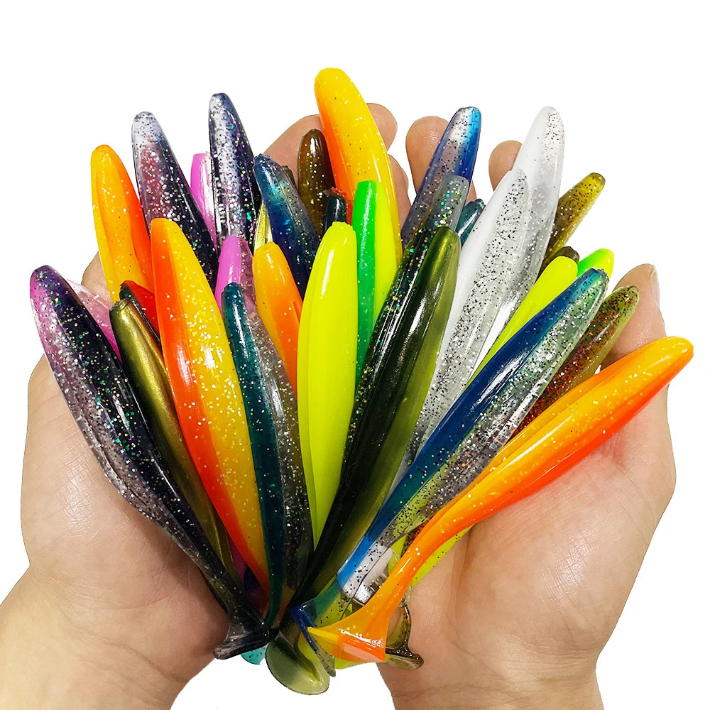 1-100pcs Bait Wobbler Soft Baits Silicone Fishing Sports