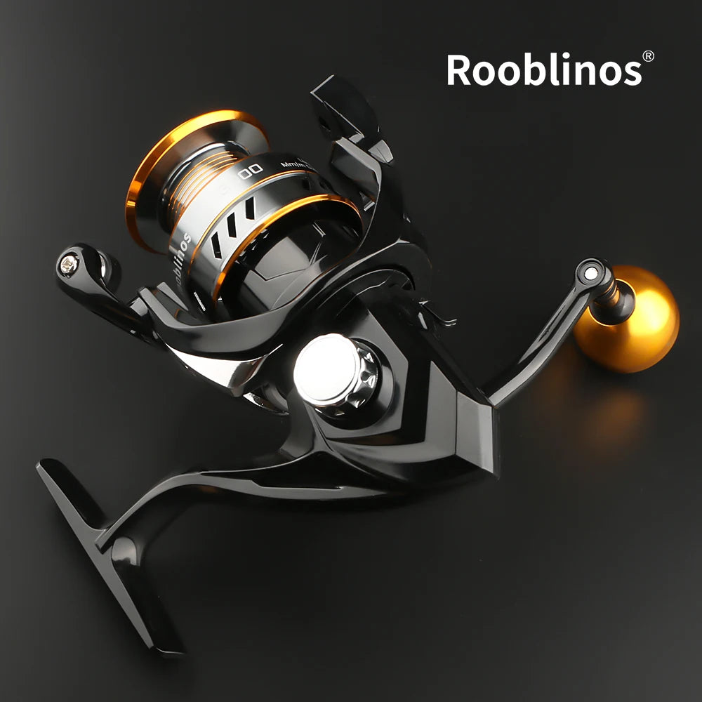 BLUE WATER professional Spinning Reel 5.2:1 Gear Ratio 22lb Max Drag Metal Bearings Smooth Fishing Reel for Freshwater Saltwater
