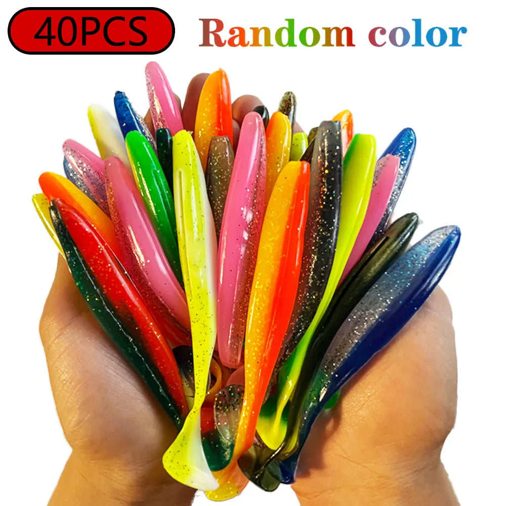 1-100pcs Bait Wobbler Soft Baits Silicone Fishing Sports