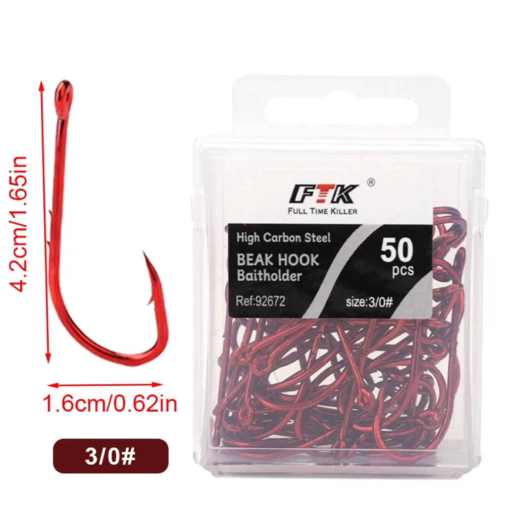 professional red fishing hook