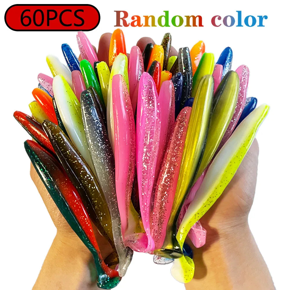 1-100pcs Bait Wobbler Soft Baits Silicone Fishing Sports