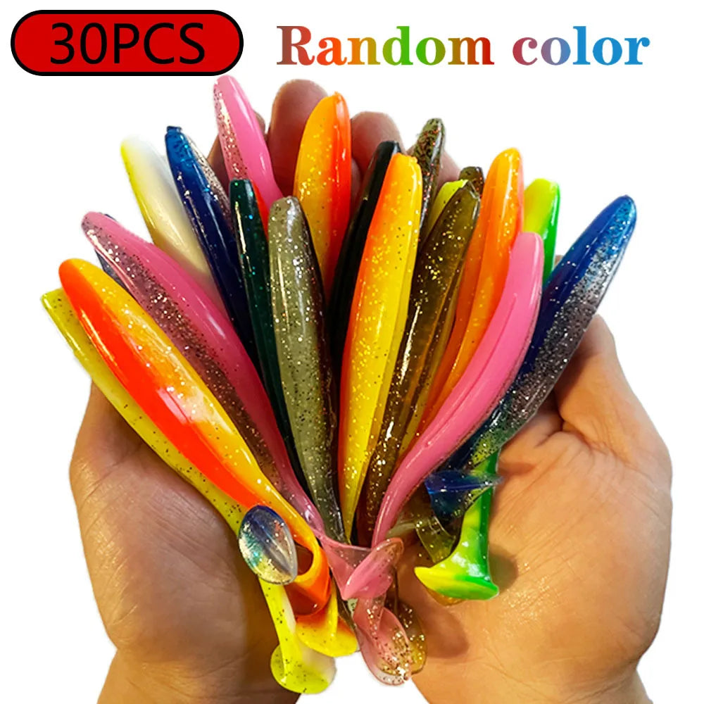 1-100pcs Bait Wobbler Soft Baits Silicone Fishing Sports