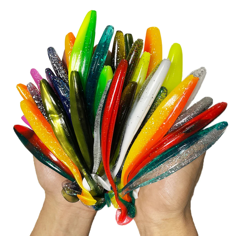 1-100pcs Bait Wobbler Soft Baits Silicone Fishing Sports