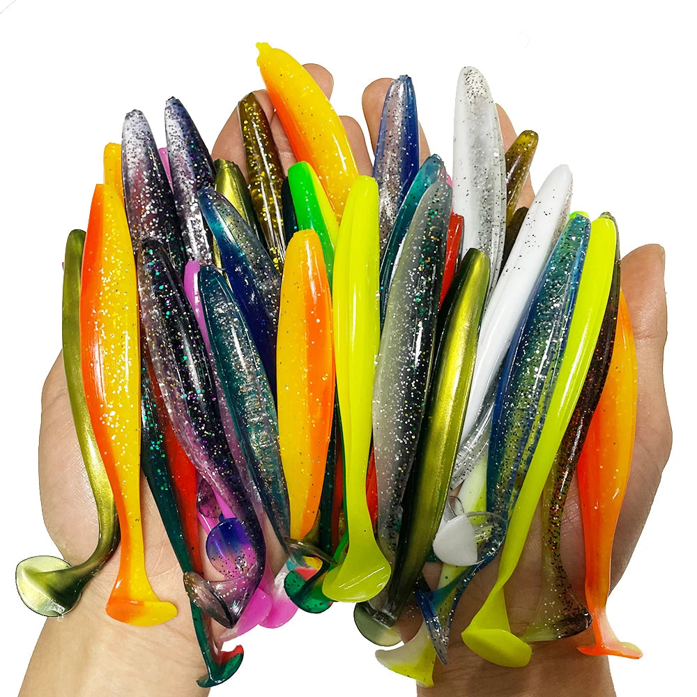 1-100pcs Bait Wobbler Soft Baits Silicone Fishing Sports