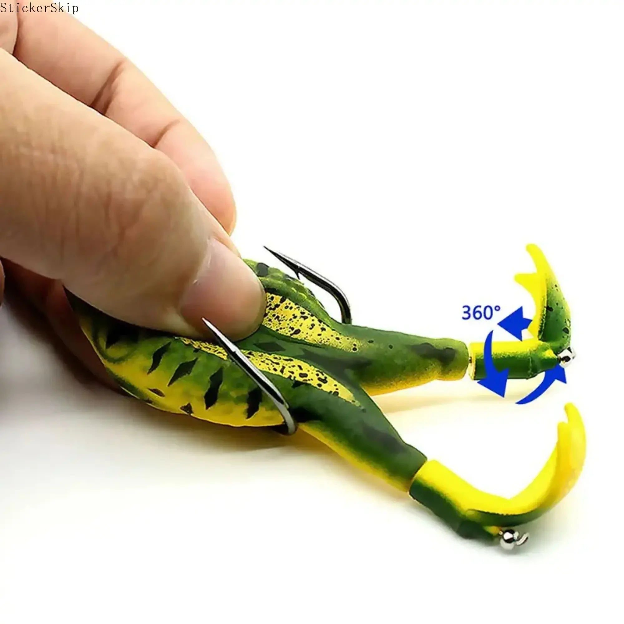 3pcs Topwater Frog Lures, silicone floating bait