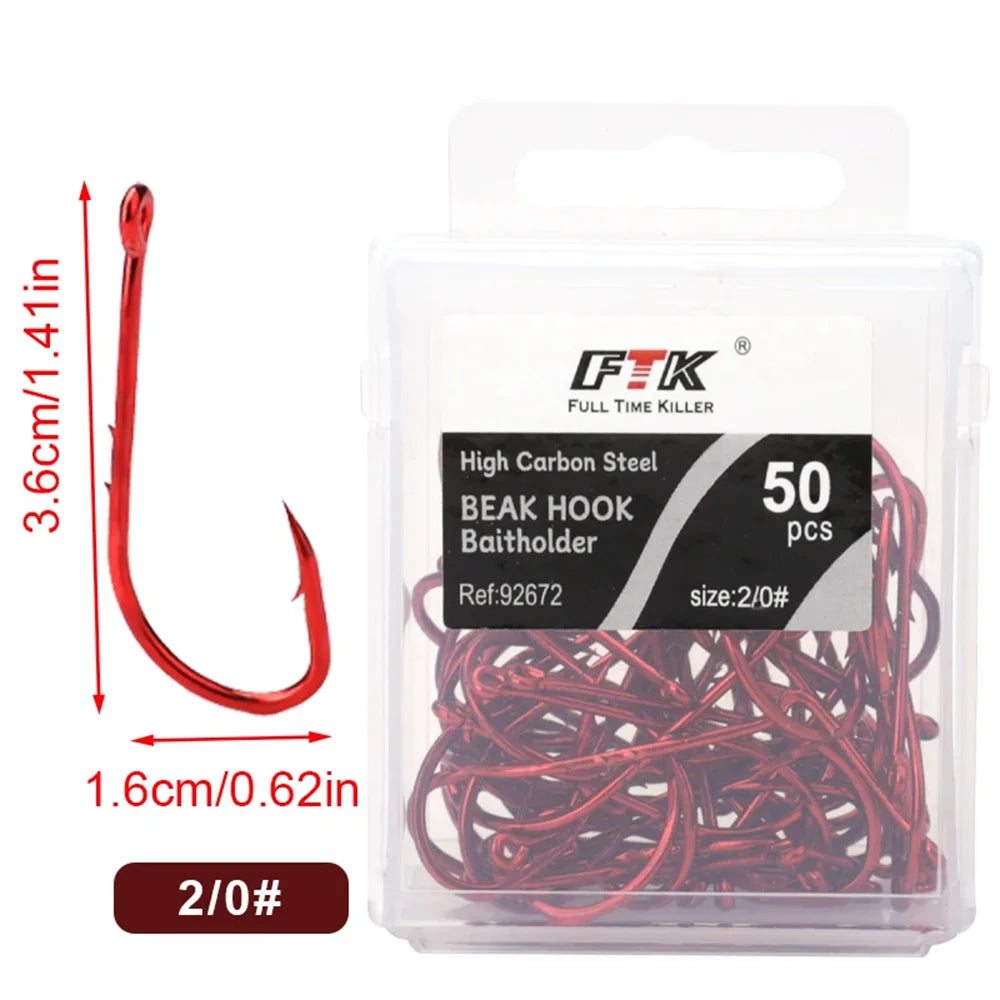 professional red fishing hook