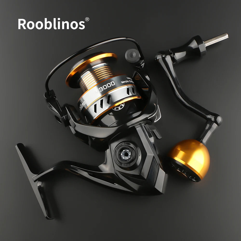 BLUE WATER professional Spinning Reel 5.2:1 Gear Ratio 22lb Max Drag Metal Bearings Smooth Fishing Reel for Freshwater Saltwater