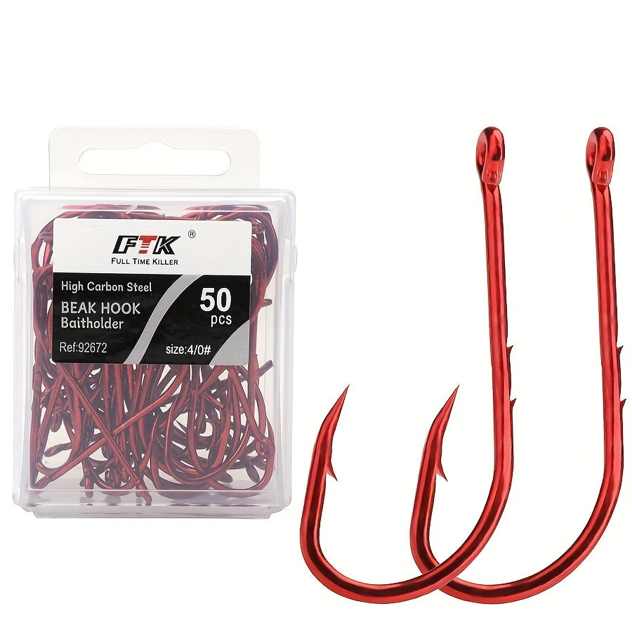 professional red fishing hook