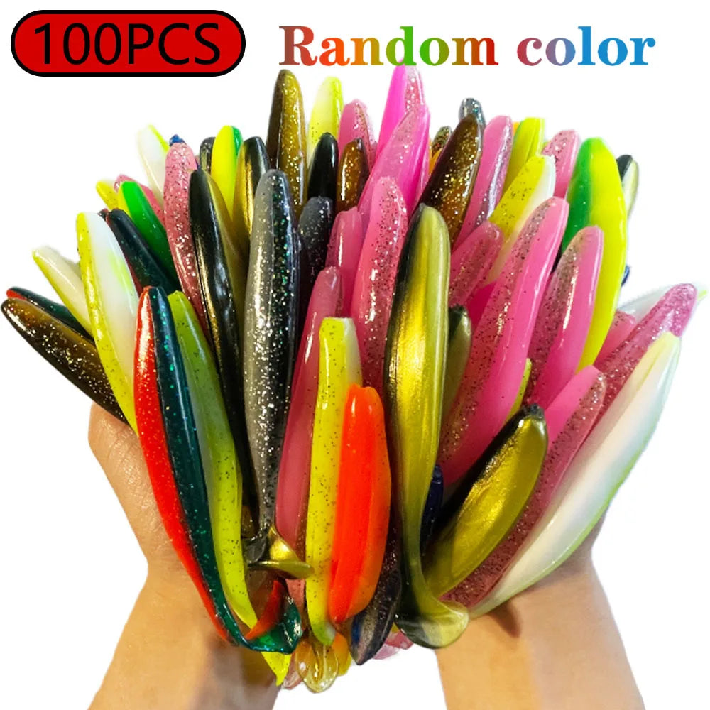 1-100pcs Bait Wobbler Soft Baits Silicone Fishing Sports