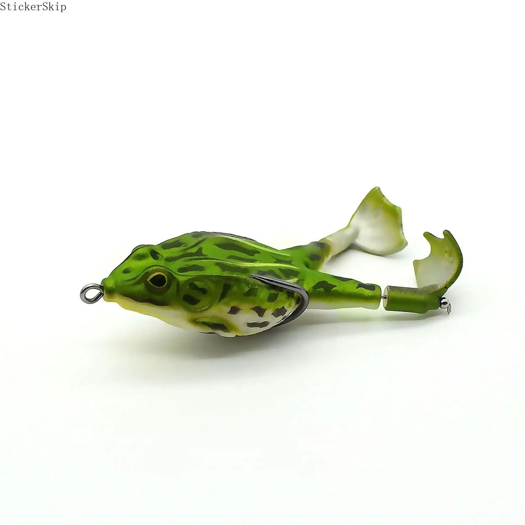 3pcs Topwater Frog Lures, silicone floating bait
