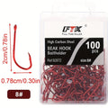 professional red fishing hook