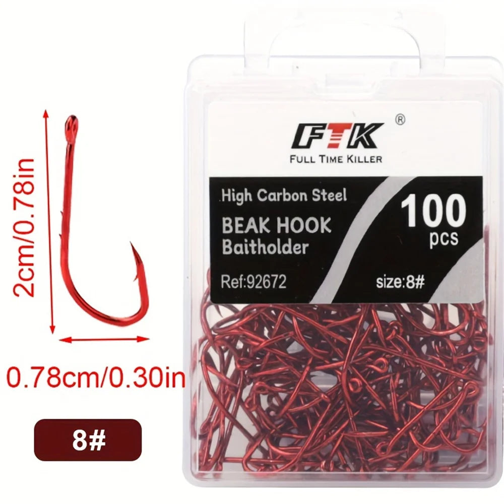 professional red fishing hook