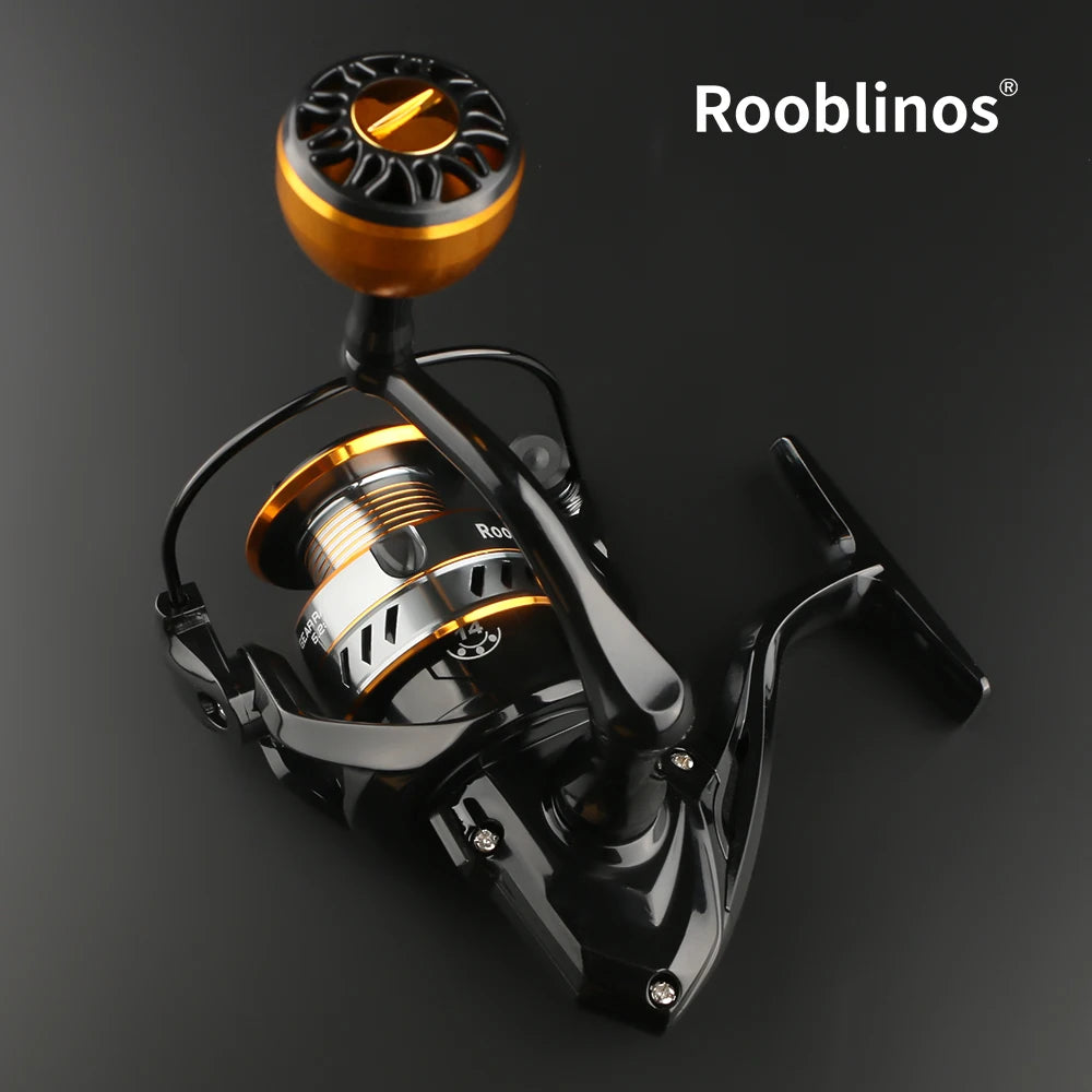 BLUE WATER professional Spinning Reel 5.2:1 Gear Ratio 22lb Max Drag Metal Bearings Smooth Fishing Reel for Freshwater Saltwater